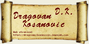 Dragovan Kosanović vizit kartica